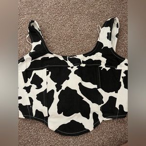 Cow print crop top